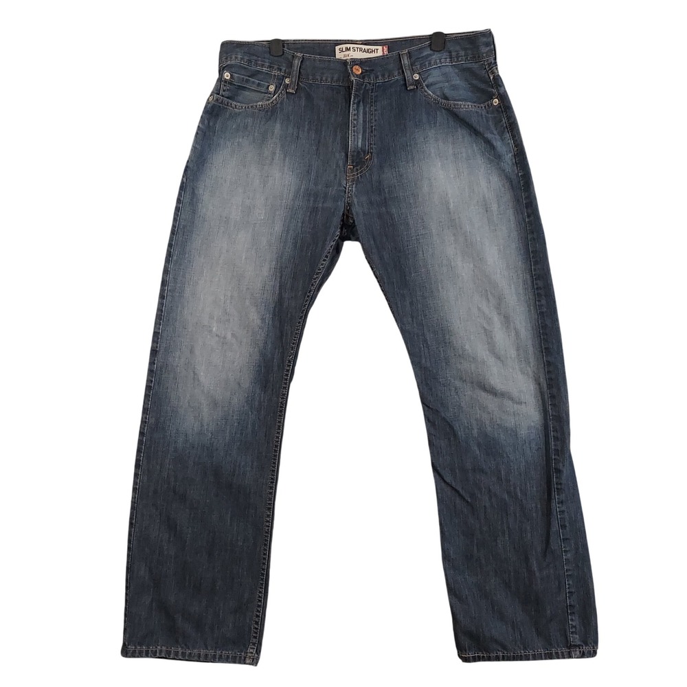 Levi's 514 Slim Straight Jeans Mens 36x30 Blue Medium Wash Denim 13032